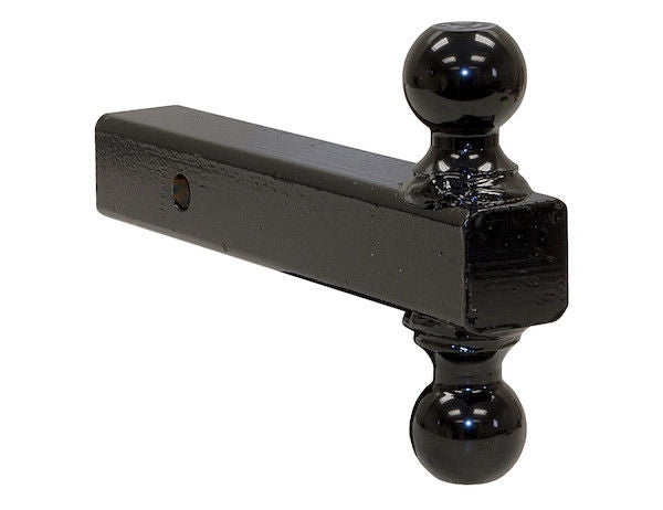 Buyers 1802213 - Double-Ball Hitch Solid Shank With Black Balls 2"/2-5/16"