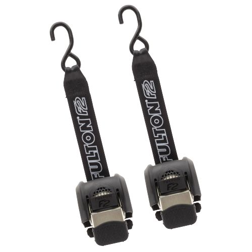 Fulton 2062100 - F2 Series Stainless Steel Ratchet Retractable Transom Tie Downs Straps