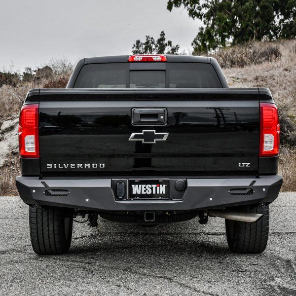 Westin 58-421005 - Pro-Series Black Rear Bumper for Chevrolet Silverado 1500 14-19
