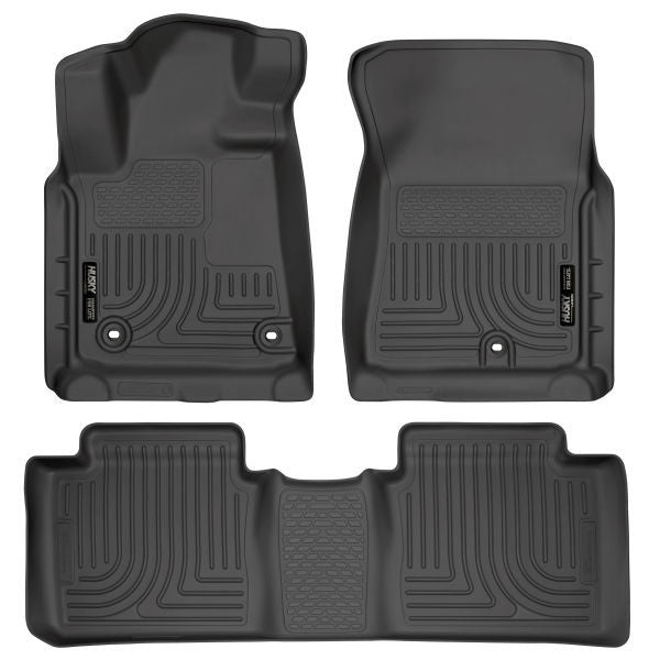 Husky Liners® • 99561 • WeatherBeater • Floor Liners • Black • Front & 2nd row • Toyota Tundra 2014-2021