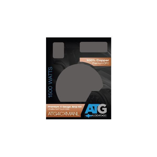 ATG ATG4CXMANL - ATG Audio Transcend Series 100% Copper 4 Gauge Amp Kit w/ ANL Fuseholder