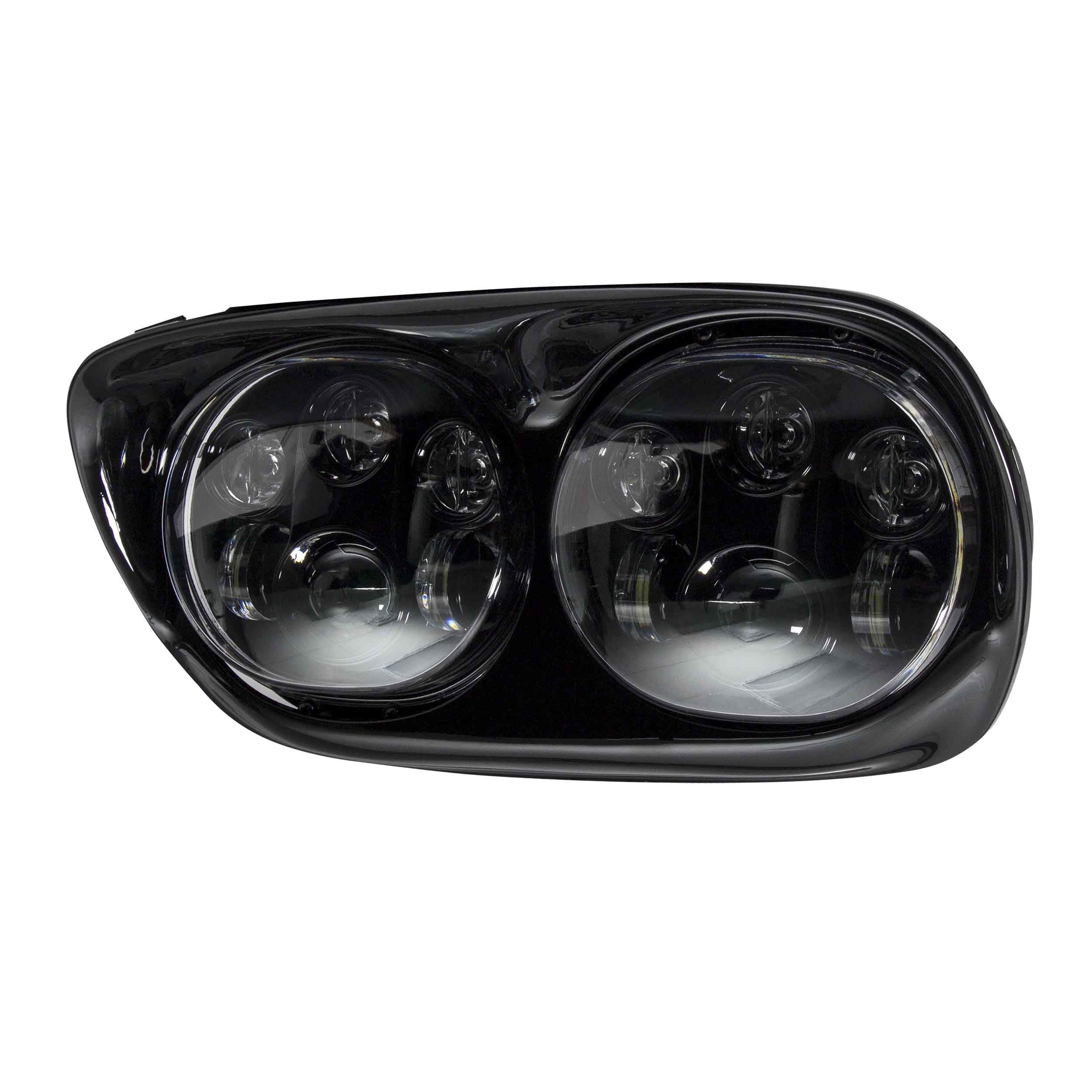 Saddle Tramp BC-RGHKB - Dual Round Motorcycle Headlights with Black Face - 5.6 Inch