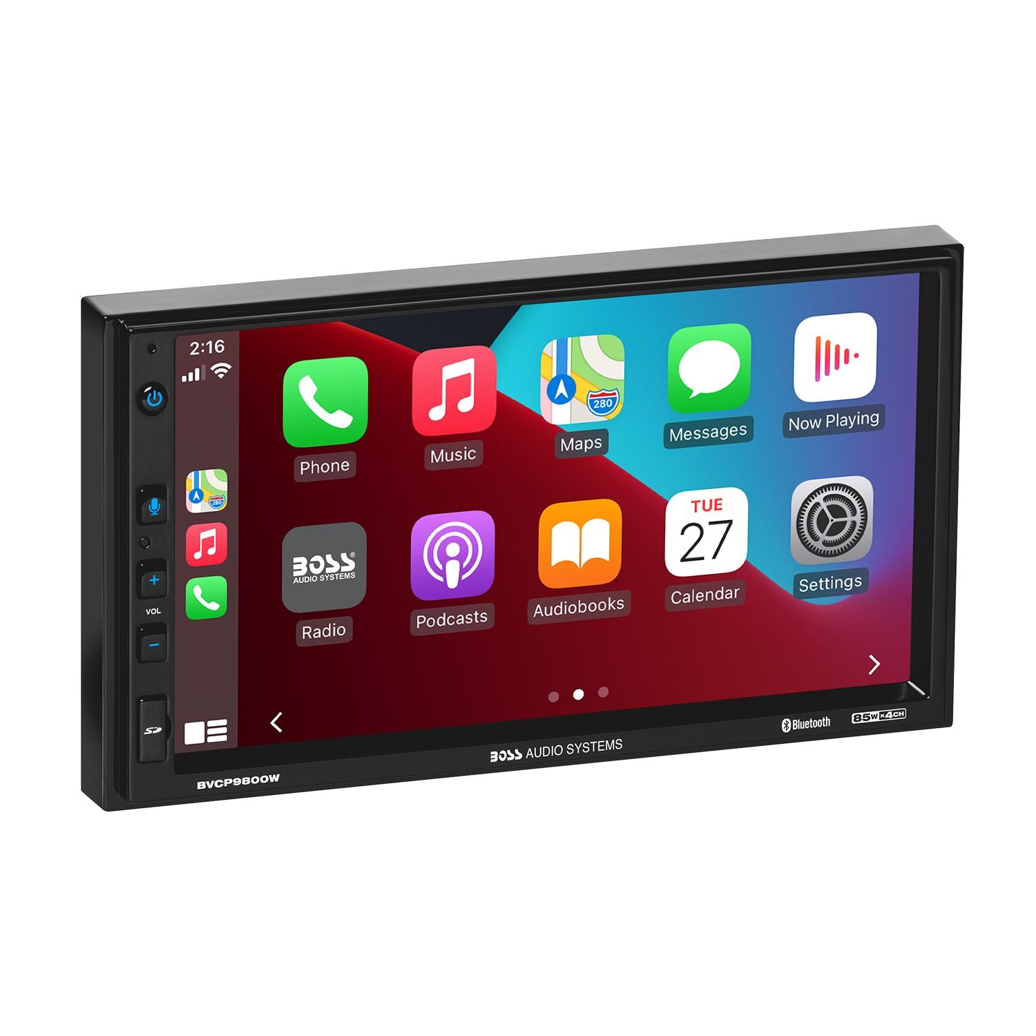 BOSS BVCP9800W - Double-DIN Apple Carplay & Android Auto 7" Touchscreen BT