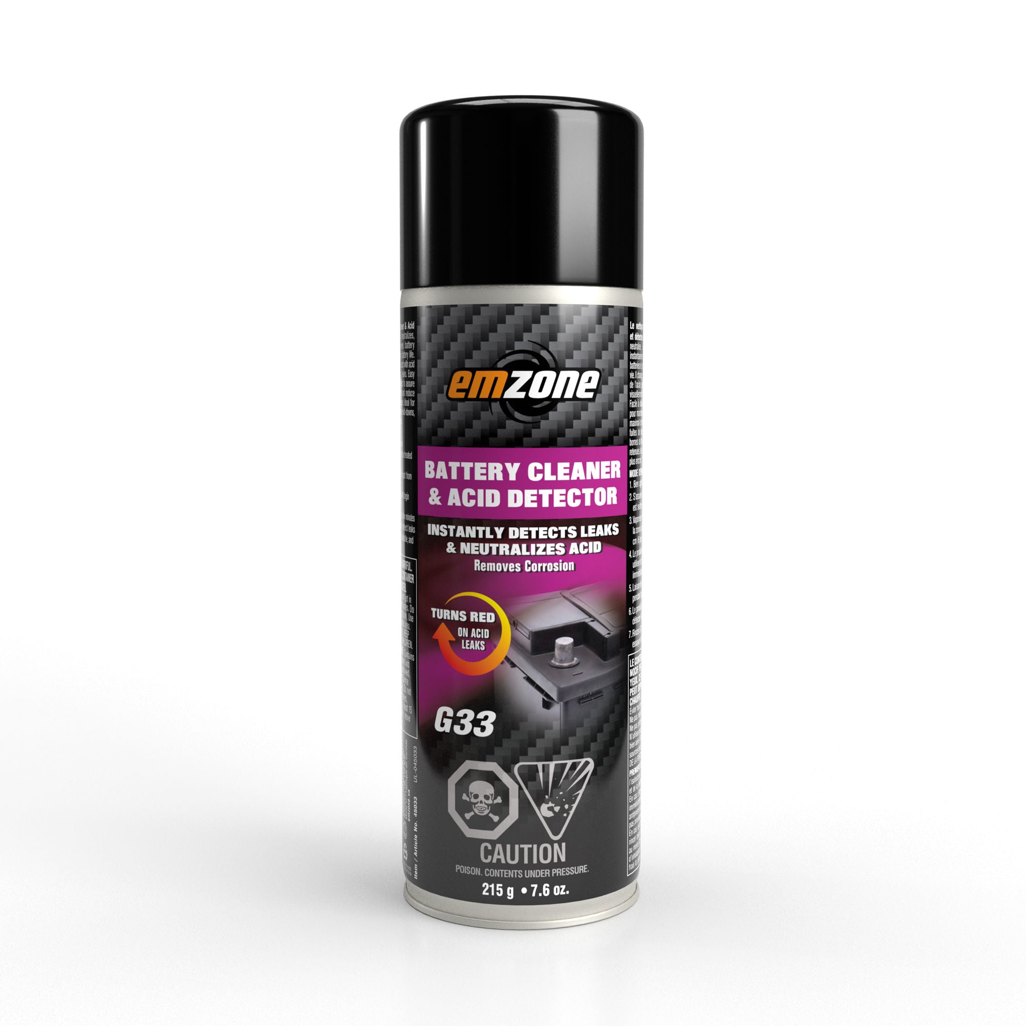 Emzone EM45033 - Battery Protector & Acid Detector Spray 7.6 oz (pack of 12)