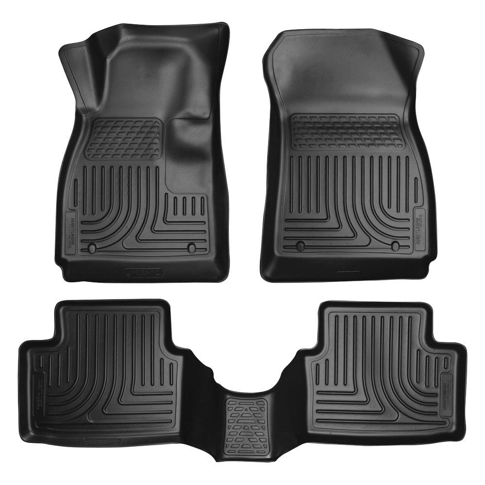 Husky Liners 98291 - WeatherBeater 1st & 2nd Row Black Floor Liner Set Chevy Sonic 12-19