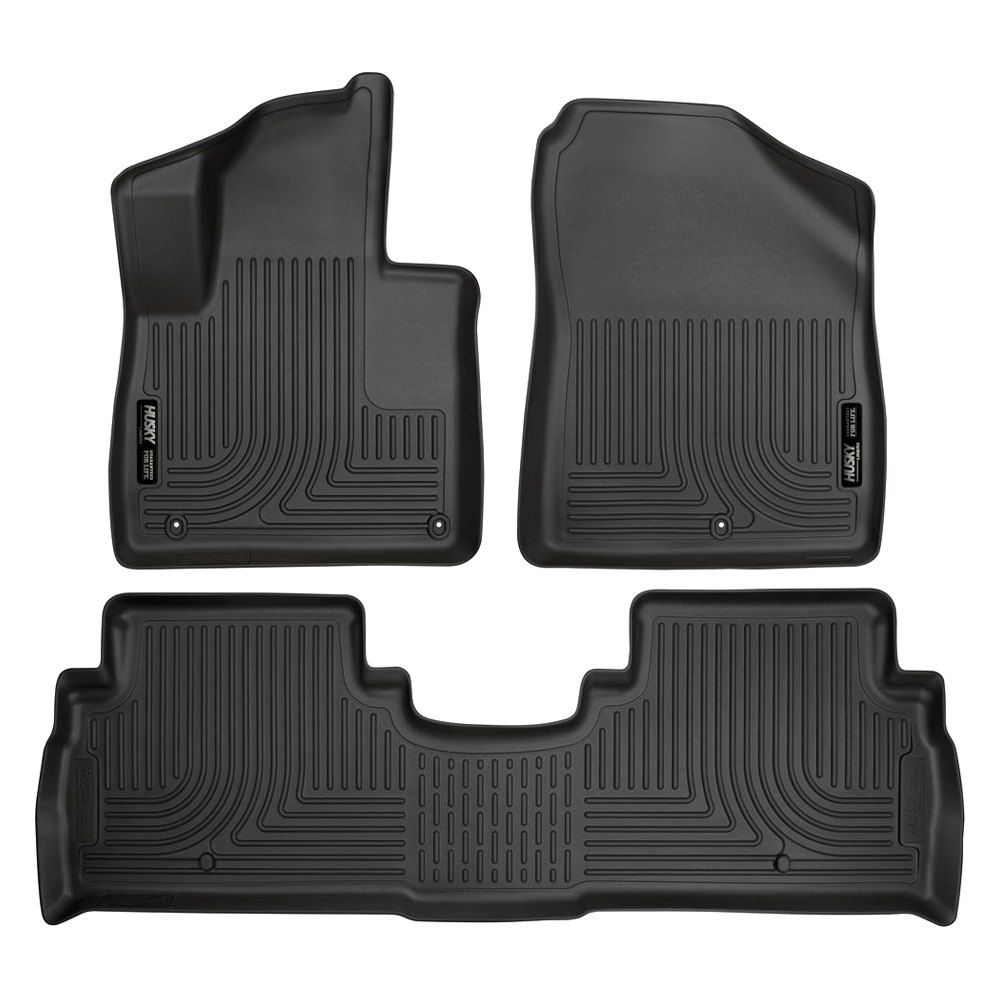 Husky Liners® • 98691 • WeatherBeater • Floor Liners • Black • First & Second Row