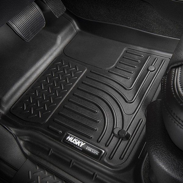 Husky Liners® • 99001 • WeatherBeater • Floor Liners • Black • First & Second Row • Ram 1500 09-18 / 1500 Classic 19-23 / 2500,3500 11-18 (Crew Cab)