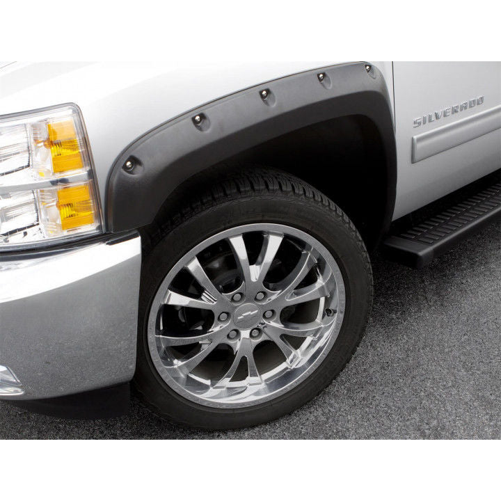 Lund RX135S - Elite Series Black Rivet Style Fender Flare Set - Front and Rear, Smooth, 4-Piece Set Ford Ranger 2019