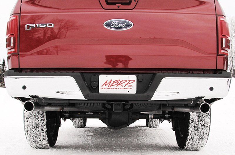 MBRP S5258AL - 2.5" Cat Back Aluminized Steel Exhaust System with Dual Rear Exit for FORD F-150 5.0L 15-20