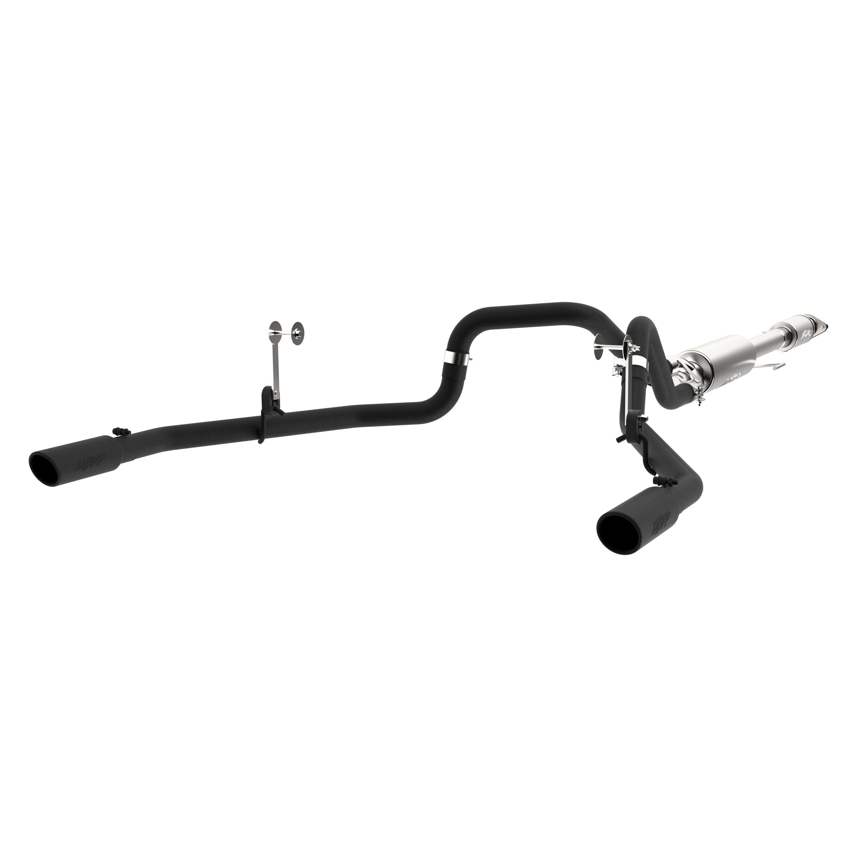 MBRP S5258BLK - 2.5" Aluminized Steel Cat-Back Exhaust System with Dual Split Rear Exit  for FORD F-150 5.0L 15-20