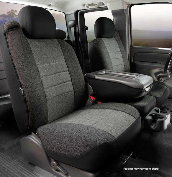 FIA® • OE37-41 CHARC • OE • Original equipment tweed custom fit truck seat covers. • Ford F-150 / 250 / 350 (40/20/40 Seat) 18-23