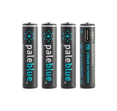 (4) AAA USB Rechargeable Smart Batteries with 4 in 1 charging cable