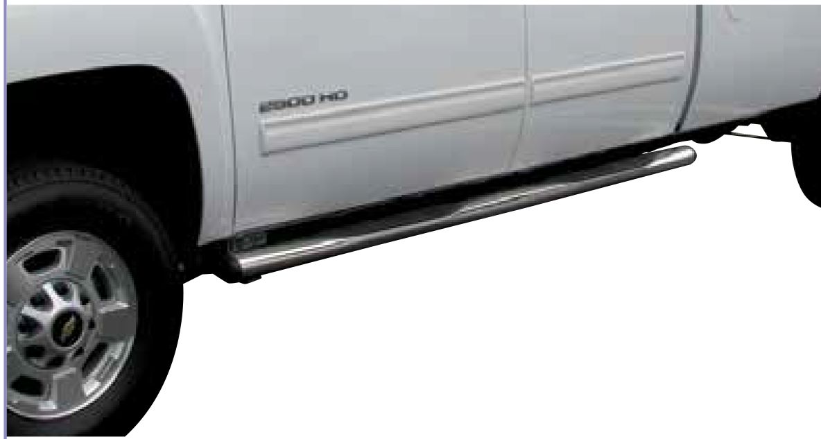 RTX 4009 - Polished Stainless Steel 4" Oval Tubular Side Bars for F-150 SuperCrew 09-14