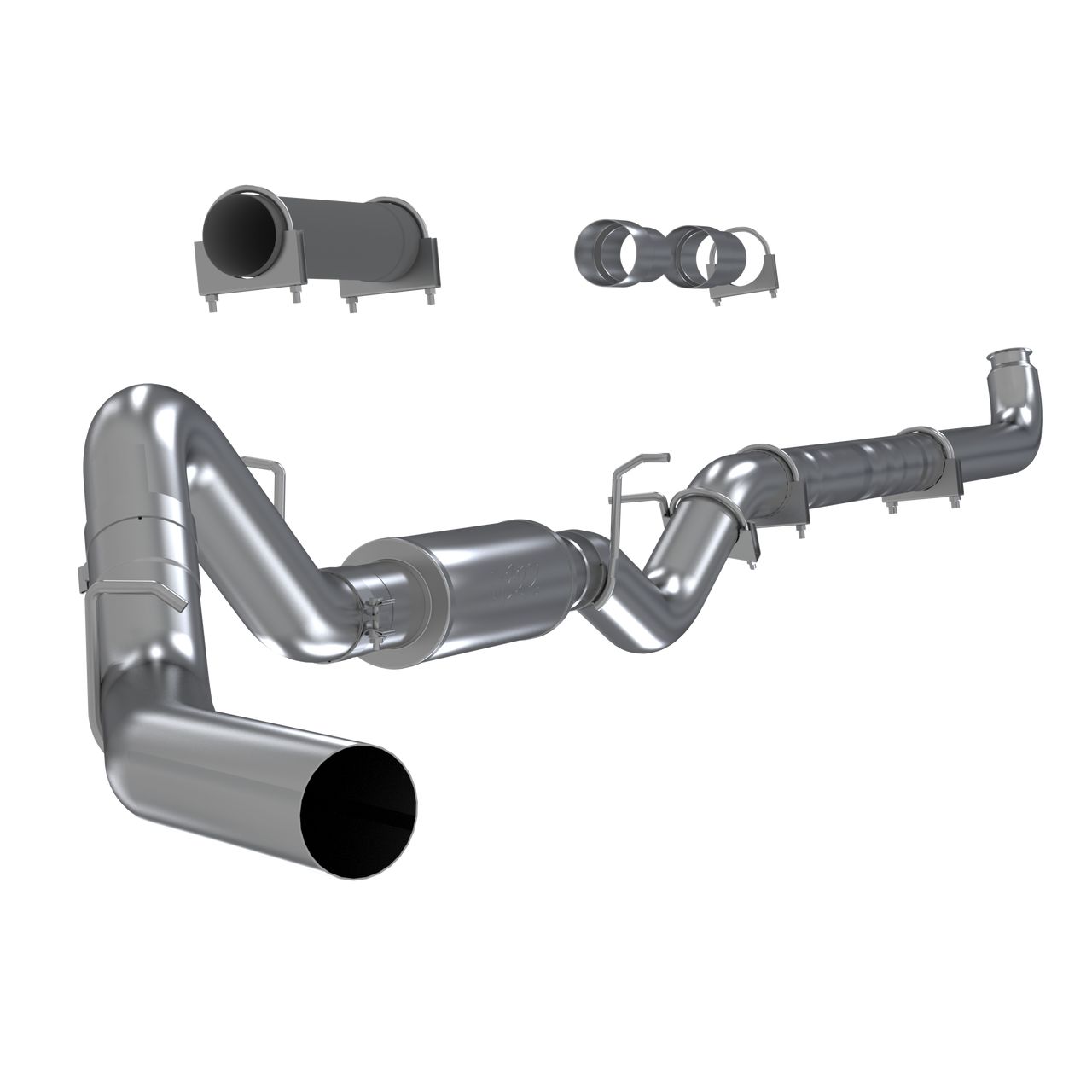 MBRP MBS6004P - 4" Down Pipe Back Single Side Off-Road include Front Pipe for Chevrolet Silverado 2001-2007