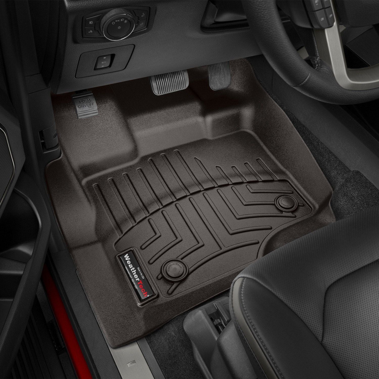 Weathertech® • 476971 • FloorLiner • Molded Floor Liners • Cocoa • First Row • Ford F-150 17-22
