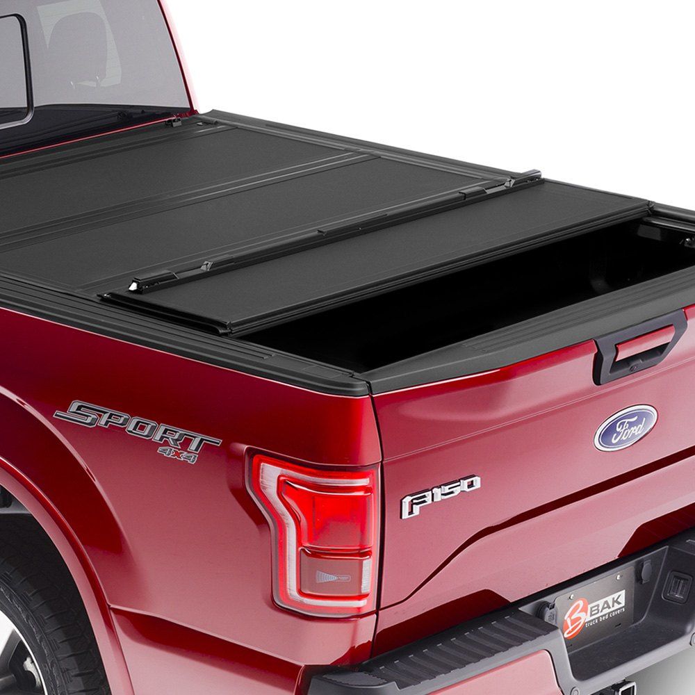 BAK® • 448410T • BakFlip MX4 • Premium Folding Tonneau Cover • Toyota Tundra 6'7" 07-22 with Deck Rail System &amp; without Trail Special Edition Storage Boxes