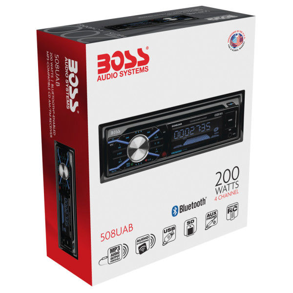 Boss 508UAB - Single-DIN, CD/MP3 Player Bluetooth