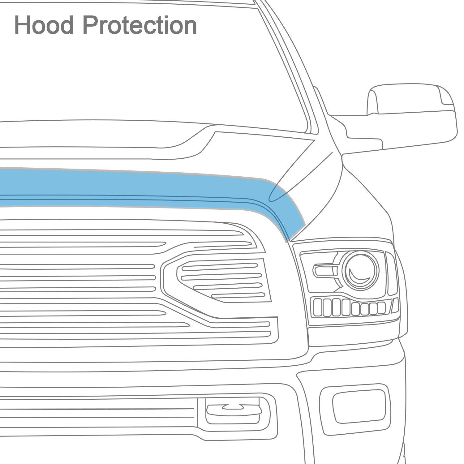 AVS® • 680347 • Chrome • Hood Shield • Chevrolet Silverado 3500 05-06