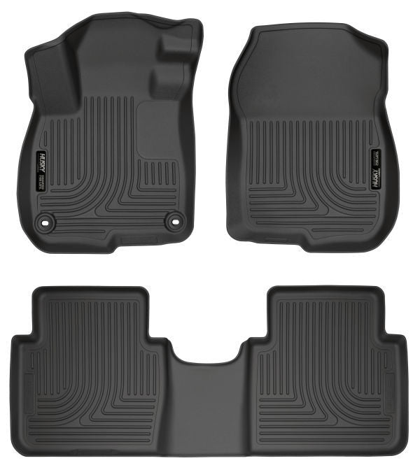 Husky Liners® • 99401 • WeatherBeater • Floor Liners • Black • Front & 2nd row • Honda CR-V 17-22