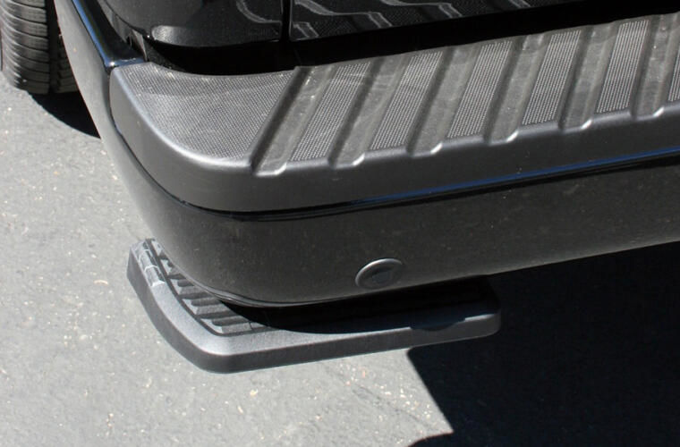 AMP Research® • 75328-01A • BedStep • Retractable Bumper Step • Ford F-150 21-23