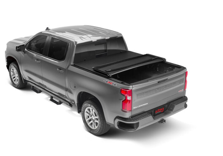 Extang® • 77456 • Trifecta E-Series • Soft Tri-Fold Tonneau Cover • Chevrolet Silverado / GMC Sierra 1500 5'8" 19-22 without CarbonPro &amp; without Side Storage Boxes