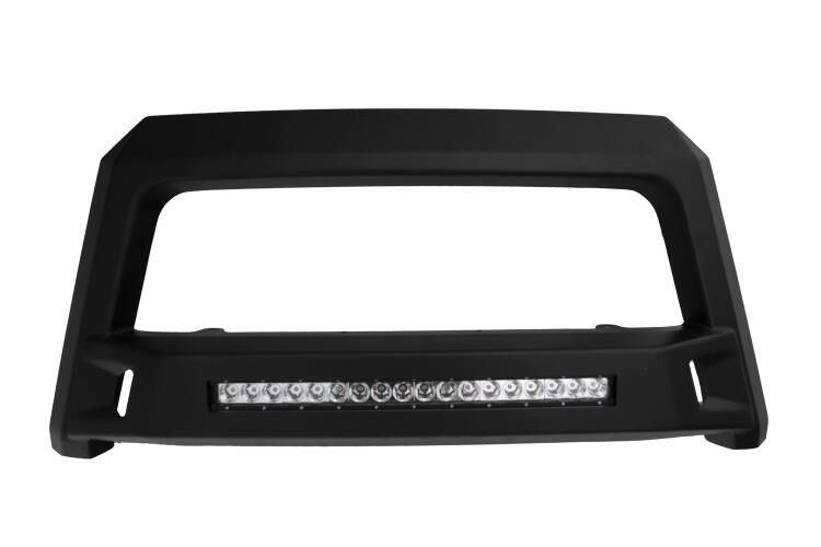 Lund 86521209 - Revolution Black Steel Bull Bar with Integrated LED Light Bar and without skid plate for Toyota Tundra 07-22