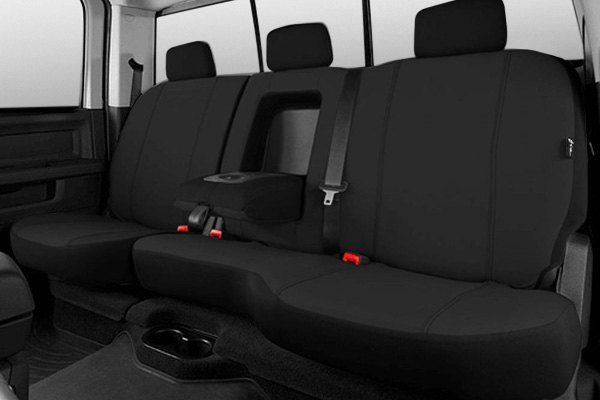 FIA® • SP82-67 BLACK • Seat Protector • Polyester custom fit truck seat covers for the heavy industrial user • Chevrolet Silverado/GMC Sierra 1500 19-22, 2500/3500 20-22 Crew Cab
